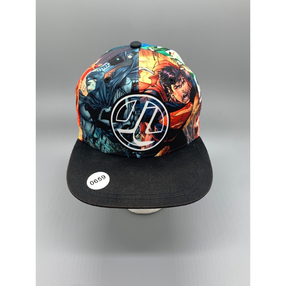 Justice League DC Comics Youth Snapback Hat All Over Print Superhero Cap OSFM